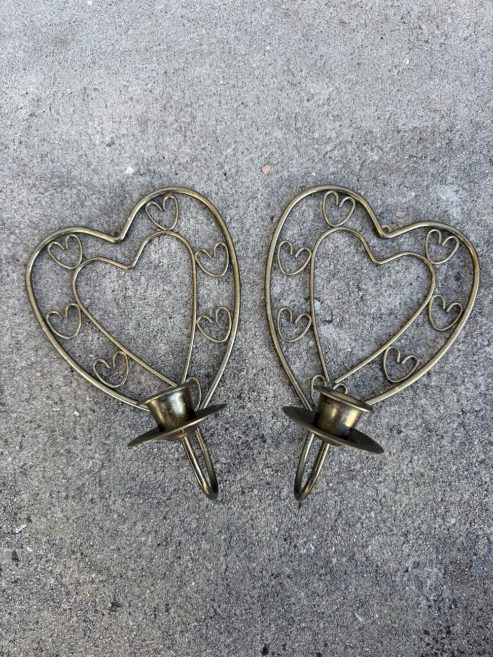Heart Brass Wall Sconces